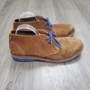 Veldskoen Shoes Mens Size 10 Brown Suede Blue Sole Desert Chukka Lace Up Boots